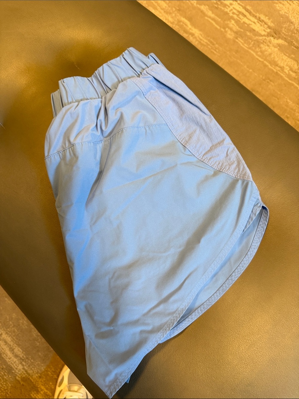 ALO Yoga Light Blue Athletic Shorts with Elastic Waist - Picture 3 of 5